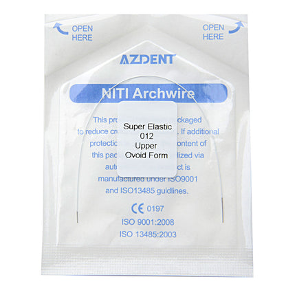 AZDENT Archwire NiTi Super Elastic Colored Coated Ovoid Round Full Size 1pcs/Pack-azdentall.com