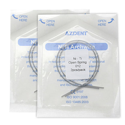 AZDENT Dental Open Coil Spring NITI Alloy 0.012*180mm 2pcs/Pk - azdentall.com