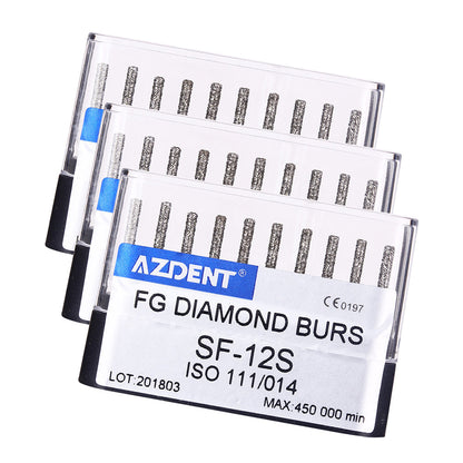 AZDENT FG Diamond Burs SF-12S 10pcs/Box-azdentall.com