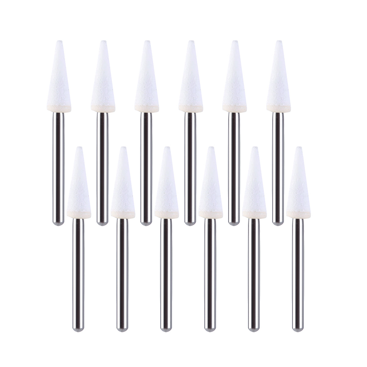 AZDENT Dental Polishing FG Burs Cone Shape White Stone 12pcs/Kit-azdentall.com