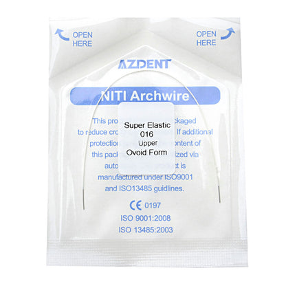 AZDENT Archwire NiTi Super Elastic Colored Coated Ovoid Round Full Size 1pcs/Pack