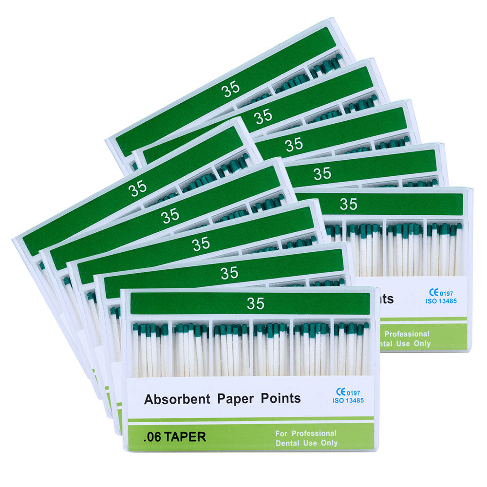 Absorbent Paper Points #15-40 Taper Size 0.06 Color Coded 7 Models 100/Box-azdentall.com