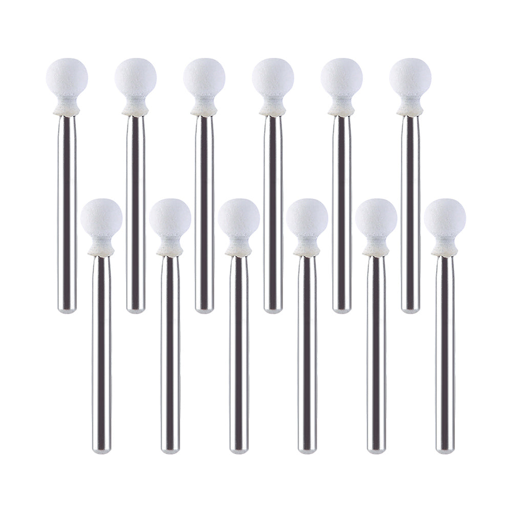 AZDENT Dental Polishing FG Burs Round Shape White Stone 12pcs/Kit-azdentall.com