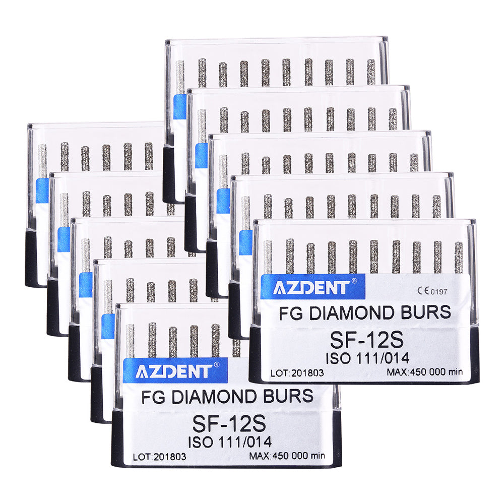 AZDENT FG Diamond Burs SF-12S 10pcs/Box-azdentall.com