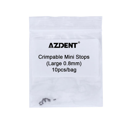 AZDENT Dental Crimpable Hooks Crimpable Mini Stops 0.8mm 10pcs/Bag - azdentall.com