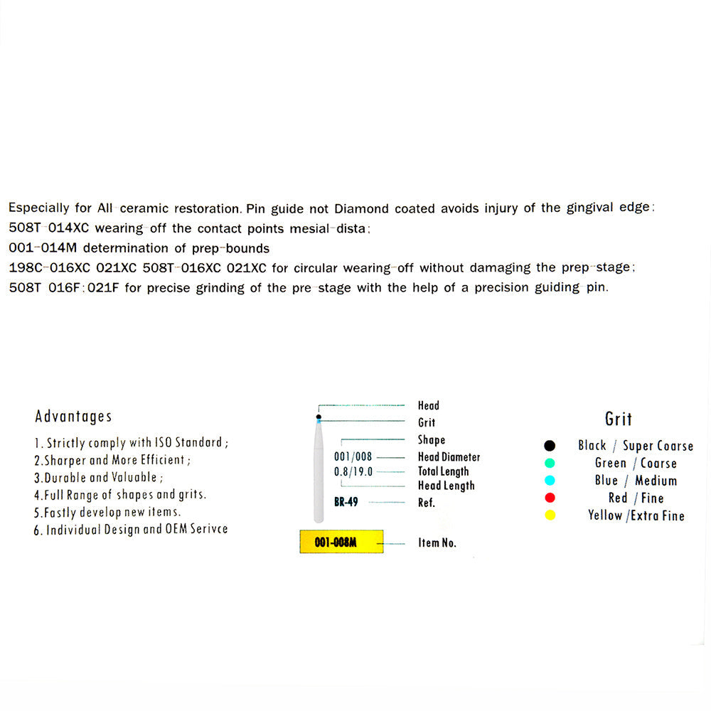 Diamond Burs Demonstation Book for high speed handpiece-azdentall.com