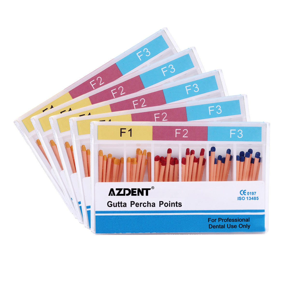 AZDENT Gutta Percha Points F Series Assorted F1, F2, F3 60/Box