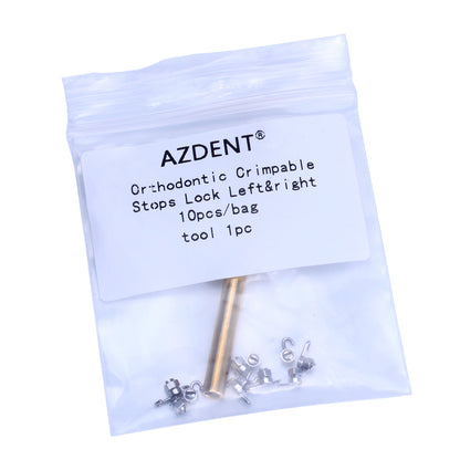 AZDENT Crimpable Hooks Removable Stop Locks Right & Left with Tool - azdentall.com